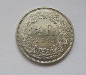 Швейцарія Швейцария ^/--/^ 1/2 франка = 2013 р. = ШВЕЙЦАРІЯ + ^_^^^ 1/2 франка = 2013 г. = Швейцария + - фото фото фото