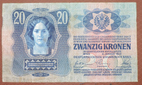 Австро-Угорщина Австро-Венгрия ^/--/^ Австро-Угорщина Австро-Венгрия 20 крон 1913 ^_^^^ Австро-Угорщина 20 крон 1913 - фото фото фото