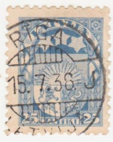 Балтійські країни Балтийские страны ^/--/^ Латвия 1926 г № 94 гашеная ^_^^^ Латвія 1926 р. No 94 гашена - фото фото фото