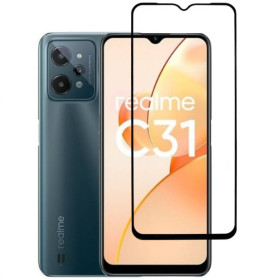 Чохли, бампера Чехлы, бампера ^/--/^ Захисне скло Fiji Premium для Realme C /--/ 31 повне проклеювання Anti-Static чорний ^_^^^ Защитное стекло Fiji Premium для Realme C /--/ 31 полное проклеивание Anti-Static черный - фото фото фото