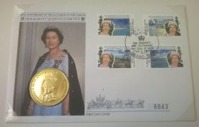 Інші країни Другие страны ^/--/^ Теркс и Ка́йкос 5 крон 1992 UNC : Королева Елизаве́та II + конверт ( Turks and Caicos Islands ) ^_^^^ Теркс і Кайкос 5 крон 1992 UNC: Королева Єлизавета II + конверт (Turks and Caicos Islands) - фото фото фото