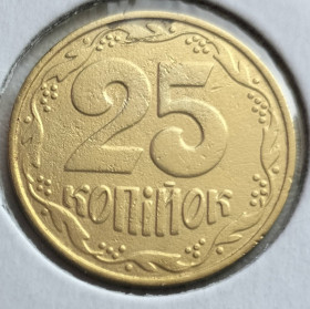 Обігові Обиходные ^/--/^ 25 копійок 1992 р. 2 /--/ ГАд ^_^^^ 25 копеек 1992 г. 2 /--/ ГАд - фото фото фото