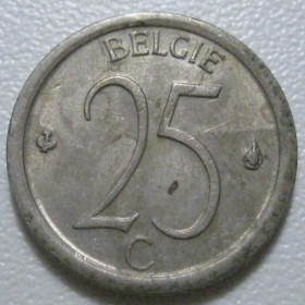 Бельгія Бельгия ^/--/^ Бельгія 25 сантимів 1968 року Belgie 42312 ^_^^^ Бельгия 25 сантимов 1968 года Belgie 42312 - фото фото фото