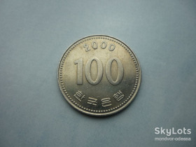 Республіка Корея Республика Корея ^/--/^ Республика Корея 100 вон 2000  зл/рк /--/ 0,3 ^_^^^ Республіка Корея 100 вон 2000 зл/рк /--/ 0,3 - фото фото фото