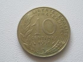 Франція Франция ^/--/^ Франция 10 сантимов 1991 года 26608 ^_^^^ Франція 10 сантимів 1991 року 26608 - фото фото фото