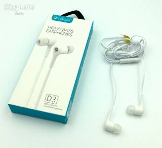 Навушники Наушники ^/--/^ Гарнитура / Наушники с микрофоном Celebrat D /--/ 3 Heavy Bass Earphones White ^_^^^ Навушники з мікрофоном Celebrat D /--/ 3 Heavy Bass Earphones White - фото фото фото