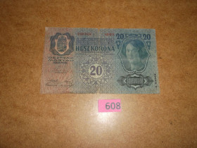Австро-Угорщина Австро-Венгрия ^/--/^ Австро-Угорщина 20 крон 1913 рік  № 608 ^_^^^ Австро-Венгрия 20 крон 1913 год No 608 - фото фото фото