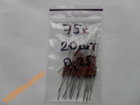 Резистори Резисторы ^/--/^ Резисторы 75 /--/ К 0,25 Вт  (10 /--/ шт.) ^_^^^ Резистори 75 /--/ К 0,25 Вт (10 /--/ шт.) - фото фото фото