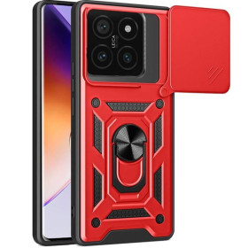 Чохли, бампера Чехлы, бампера ^/--/^ Чохол Fiji Camera Defence для Xiaomi 14 /--/ T бампер із захистом камери та підставкою Red ^_^^^ Чехол Fiji Camera Defence для Xiaomi 14 /--/ T бампер с защитой камеры и подставкой Red - фото фото фото