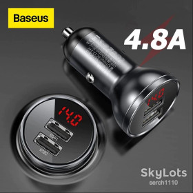 Прикурювачі Прикуриватели ^/--/^ Baseus VCBXA-S автомобільний зарядний пристрій на 2 USB LED 4.8 /--/ A 24 /--/ W original! ^_^^^ Baseus VCBXA-S автомобильное зарядное устройство на 2 USB LED 4.8 /--/ A 24 /--/ W original! - фото фото фото