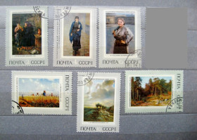 СРСР - СССР - ^/--/^ РУССКАЯ ЖИВОПИСЬ  = СССР - СРСР = 1971 р. = гаш. &amp; ^_^^^ РОСІЙСЬКИЙ ЖИВОПИС = СРСР - СРСР = 1971 р. = гаш. &amp; - фото фото фото