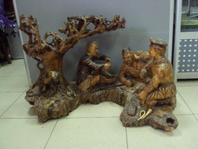 Статуетки, Скульптури, Фігурки, Фарфор Статуэтки, Скульптуры, Фигурки, Фарфор ^/--/^ Фигура дерево резьба скульптура охотники на привале охота высота 46,5-47 см, длина 71-72 см №13158 ^_^^^ Фігура дерево різьблення скульптура мисливці на привалі полювання висота 46,5-47 см, довжина 71-72 см No /--/ 13158 - фото фото фото