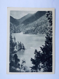 СРСР СССР ^/--/^ Открытое письмо СССР 1955 г. ОЗЕРО РИЦА. &amp;quot;ИЗОГИЗ&amp;quot;. Фото Альперта и Петрусова. Тира ^_^^^ Відкритий лист СРСР 1955 р. Озеро річки. &amp;quot;ІЗОГІЗ &amp;quot; Фото Альперта і Петрусова. Тіра - фото фото фото