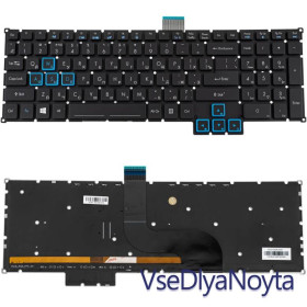 Клавіатури Клавиатуры ^/--/^ Клавиатура для ноутбука ACER (Predator PH /--/ 517-52) rus, black, без фрейма, подсветка клавиш (RGB) ^_^^^ Клавіатура для ноутбука ACER (Predator PH /--/ 517-52) rus, black, без фрейму, підсвічування клавіш (RGB) - фото фото фото