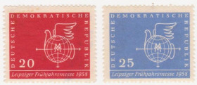 НДР, ФРН ГДР, ФРГ ^/--/^ ГДР 1958 г.№ 364‑365 ** серия ^_^^^ НДР 1958 р. No 364-365 ** серія - фото фото фото