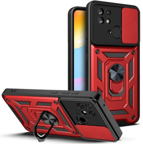 Чохли, бампера Чехлы, бампера ^/--/^ Чохол Fiji Camera Defence для Xiaomi Redmi 10 /--/ C бампер із захистом камери та підставкою Red ^_^^^ Чехол Fiji Camera Defence для Xiaomi Redmi 10 /--/ C бампер с защитой камеры и подставкой Red - фото фото фото