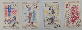 Чехословаччина Чехословакия ^/--/^ Чехословакия 1965 Спартакиада, гашеные ^_^^^ Чехословаччина 1965 Спартакіада, гашені - фото фото фото