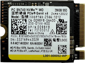 Твердотільні SSD-накопичувачі Твердотельные SSD-накопители ^/--/^ 256 /--/ Gb SSD NVMe PCI-E 4.0 WD SN /--/ 740 2230 99% - фото фото фото