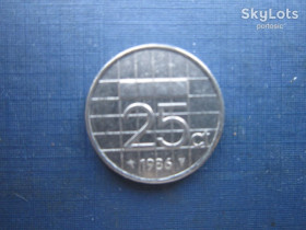 Нідерланди Нидерланды ^/--/^ Монета 25 центів Нідерланди 1986 ^_^^^ Монета 25 центов Нидерланды 1986 - фото фото фото