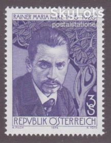 Австрія Австрия ^/--/^ Австрия 1976 АВСТРИЙСКИЙ ПИСАТЕЛЬ РАЙНЕР РИЛКЕ ЛИТЕРАТУРА ТВОРЧЕСТВО КНИГИ РОМАНЫ Mi.1539** MNH ^_^^^ Австрія 1976 Австрійський письменник РАЙНЕР РИЛКЕ ЛІТЕРАТУРА ТВОРЧІСТЬ КНИГИ РОМАНИ Mi.1539** MNH - фото фото фото