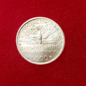 Італія і Ватикан Италия и Ватикан ^/--/^ 500 ЛИР ВАТИКАН 1978 состояние UNC серебро планшет РЕДКАЯ!!! 1 ТИП ^_^^^ 500 ЛІР ВАТИКАН 1978 стан UNC срібло планшет Рідка!!! 1 Тип - фото фото фото