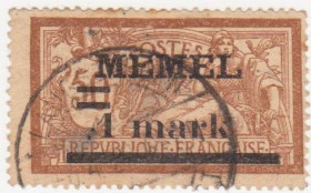 Скандинавія Скандинавия ^/--/^ Литва   (Мемель)  1920  г. № 26 гашеная ^_^^^ Литва (Мемель) 1920 р. No 26 гашена - фото фото фото