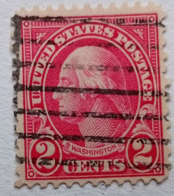Північна Америка Северная Америка ^/--/^ США 1923 Джордж Вашингтон, 2 /--/ с, гашеная  (I) ^_^^^ США 1923 Джордж Вашингтон, 2 /--/ с, гашена (I) - фото фото фото
