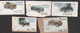 Іспанія Испания ^/--/^ Испания 2001-2003 АВТОМОБИЛИ ВИНТАЖНЫЕ МОДЕЛИ ТРАНСПОРТ Пять Automatenmarken Mi.61 EUR 10.- ^_^^^ 2001-2003 АВТОМОБІЛИ ВИНТАЖНІ МОДЕЛІ ТРАНСПОРТ П'ять Automatenmarken Mi.61 EUR 10.- - фото фото фото