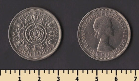 Єлизавета II (після ) Елизавета II (после ) ^/--/^ Великобритания 2 шиллинга 1953 ^_^^^ Велика Британія 2 шилінги 1953 - фото фото фото
