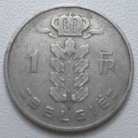 Бельгія Бельгия ^/--/^ Бельгія 1 франк 1954 року Belgie 42555 ^_^^^ Бельгия 1 франк 1954 года Belgie 42555 - фото фото фото