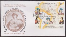 Малі Держави Європи Малые Государства Европы ^/--/^ Кипр Турецкий 1992 ЕВРОПА ХРИСТОФОР КОЛУМБ ПАРУСНЫЙ КОРАБЛЬ 500 ЛЕТ ОТКРЫТИЯ АМЕРИКИ КПД EUR 14.-!!! ^_^^^ Кіпр Турецький 1992 ХРИСТОФОР КОЛУМБ ПАРУСНИЙ КОРАБЛЬ 500 РОКІВ ВІДКРИТТЯ АМЕРИКИ КПД EUR 14.-!! ! - фото фото фото