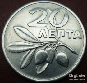 Греція Греция ^/--/^ Греция 20 лепта 1973 флора состояние ^_^^^ Греція 20 лепта 1973 флора стан - фото фото фото