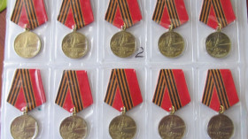 Медалі СРСР Медали СССР ^/--/^ 50 лет победы в ВОВ    (10 шт.) №2 ^_^^^ 50 років перемоги у ВВВ (10 шт.) No /--/ 2 - фото фото фото