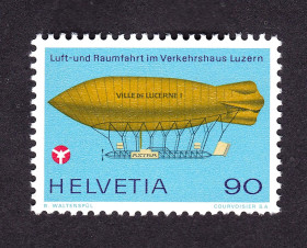Транспорт Транспорт ^/--/^ Авиация . Швейцария 1975 г  MNH - дирижабль ^_^^^ Швейцарія 1975 MNH - дирижабль - фото фото фото