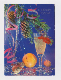 СРСР СССР ^/--/^ С НОВЫМ ГОДОМ = ДМПК 1990 - 1991 г. = КРОПИВНИЦКИЙ = чистая # ^_^^^ З Новим роком = ДМПК 1990 - 1991 р = Кропивницький = чиста # - фото фото фото