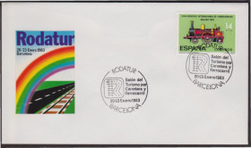 Європа Европа ^/--/^ Испания 1983 ТУРИЗМ ЖЕЛЕЗНАЯ ДОРОГА ПОЕЗД ЛОКОМОТИВ КОЛЕЯ РЕЛЬСЫ ПУТЕШЕСТВИЯ ВЫСТАВКА САЛОН ХК СГ ^_^^^ Іспанія 1983 Туризм Залізна дорога поїзд ЛОКОМОТИВ КОЛЕЯ РЕЛЬСИ Подорожі ВИСТАВКА САЛОН ХК СГ - фото фото фото