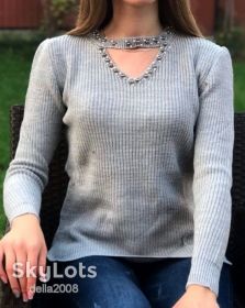 Кофти Кофты ^/--/^ Свитер Trend 156 размер 44-50 серый ^_^^^ Світер Trend 156 розмір 44-50 сірий - фото фото фото