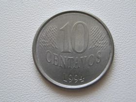 Бразилія Бразилия ^/--/^ Бразилия 10 сентаво 1994 года #9899 ^_^^^ Бразилія 10 сентаво 1994 року #9899 - фото фото фото