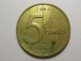 Бельгія Бельгия ^/--/^ Бельгия 5 франков 1994 года BELGIQUE 3 /--/ П /--/ 756 ^_^^^ Бельгія 5 франків 1994 BELGIQUE 3 /--/ П /--/ 756 - фото фото фото
