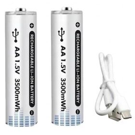 Ліхтарі, ліхтарики Фонари, фонарики ^/--/^ Аккумуляторы Kingtianli 2 /--/ шт Usb AA 3500 mAh с зарядкой Type-C ^_^^^ Акумулятори Kingtianli 2 /--/ шт Usb AA 3500 mAh з зарядкою Type-C - фото фото фото