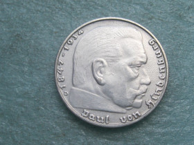 Германія (-) Германия (-) ^/--/^ ГЕРМАНИЯ.2 Марки 1938 г D, Гинденбург ТРЕТИЙ РЕЙХ. СЕРЕБРО. Неплохой сохранї. ^_^^^ Германия. 2 Марки 1938 г D, Гинденбург Третий Рейх. Серебро. Неплохой сохранности. - фото фото фото