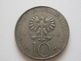 - року - года ^/--/^ Польша 10 злотых 1976 года. Адам Мицкевич #10505 ^_^^^ Польща 10 злотих 1976 року. Адам Міцкевич #10505 - фото фото фото