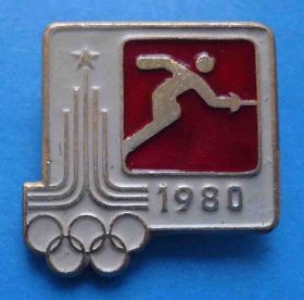 Спортивні Спортивные ^/--/^ 22 олимпийские игры Москва 1980 фехтование белый ^_^^^ 22 олімпійські ігри Москва 1980 фехтування білий - фото фото фото