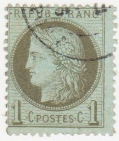 Франція Франция ^/--/^ Франция 1871 г.№ 46 гашеная ^_^^^ Франція 1871 р. No 46 гашена - фото фото фото
