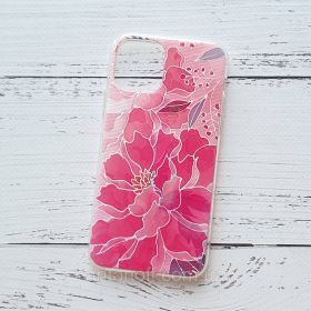 Чохли, бампера Чехлы, бампера ^/--/^ Чохол для iPhone 11 Pro силіконовий, квітковий принт, рожевий ^_^^^ Чехол для iPhone 11 Pro силиконовый, цветочный принт, розовый - фото фото фото
