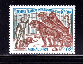 Фауна Фауна ^/--/^ Фауна . Монако 1974 г  MNH - цирк ^_^^^ Фауна . Монако 1974 MNH - цирк - фото фото фото