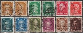 Веймарська республіка Веймарская республика ^/--/^ 1926 - Німеччина - Відомі німці Mi.385-97 _24,0 € ^_^^^ 1926 - Германия - Известные немцы Mi.385-97 _24,0 € - фото фото фото