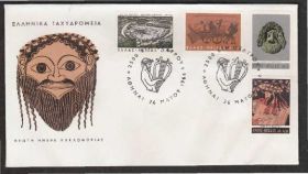 Європа Европа ^/--/^ Греция 1966 ГРЕЧЕСКИЙ ТЕАТР 2500 ЛЕТ ИСКУССТВО СЦЕНА АКТЁРЫ КПД Mi.913-916 ^_^^^ Греція 1966 грецький театр 2500 років мистецтву Сцена Актори ККД Mi.913-916 - фото фото фото