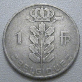 Бельгія Бельгия ^/--/^ Бельгія 1 франк 1952 року Belgique 42551 ^_^^^ Бельгия 1 франк 1952 года Belgique 42551 - фото фото фото