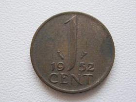Нідерланди Нидерланды ^/--/^ Нидерланды 1 цент 1952 года 23176 ^_^^^ Нідерланди 1 цент 1952 року 23176 - фото фото фото